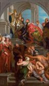 Schizzo Oppure Ricordo Della Pala D""""altare Della Cattedrale Di St. Bavo A Gent by (studio of) Rubens, Peter Paul