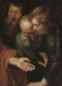 Doubting Thomas; A Fragment by (studio of) Rubens, Peter Paul