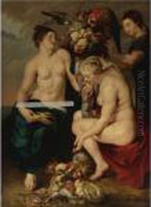 Three Nymphs With A Cornucopia