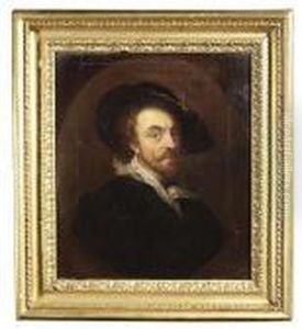 Self-portrait. Oil/canvas by (studio of) Rubens, Peter Paul