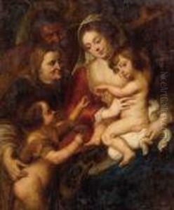 Die Hl. Familie Mit Elisabeth Und Dem Johannesknaben by (studio of) Rubens, Peter Paul