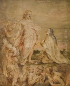 Saint Theresa Interceding For Bernardino De Mendoza by (studio of) Rubens, Peter Paul