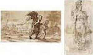 Recto: Tobias And The Angel, In A Landscape Verso: Standing Figure Of Minerva by (studio of) Rubens, Peter Paul