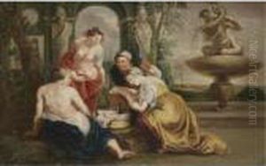 The Daughters Of Cecrops Discovering The Infant Erichtonius The Daughters Of Cecrops Discovering The Infant Erichtonius