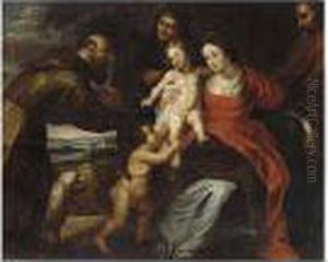 The Holy Family Together With St. Francis, St. Anne And St. John by (studio of) Rubens, Peter Paul