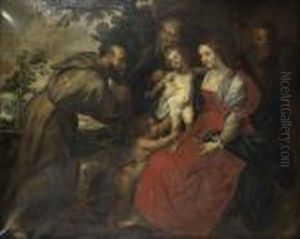 The Holy Family And Saint Anne And Saint Francis. by (studio of) Rubens, Peter Paul