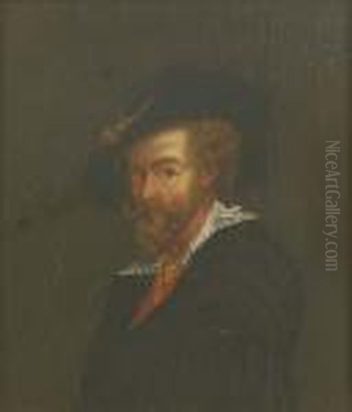 Self-portrait, Small Bust-length, In A Black Coat - view 1