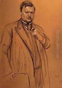 Portrait of the Composer Alekandr Konstantinovich Glazunov (1865-1936), 1906 by Valentin Aleksandrovich Serov