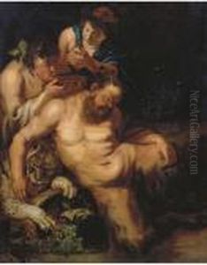 The Drunken Silenus Attended By Bacchantes by (studio of) Rubens, Peter Paul