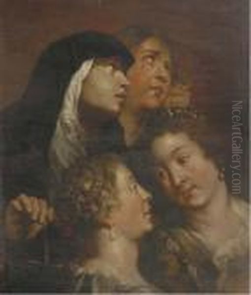 A Study Of Four Female Heads - view 1