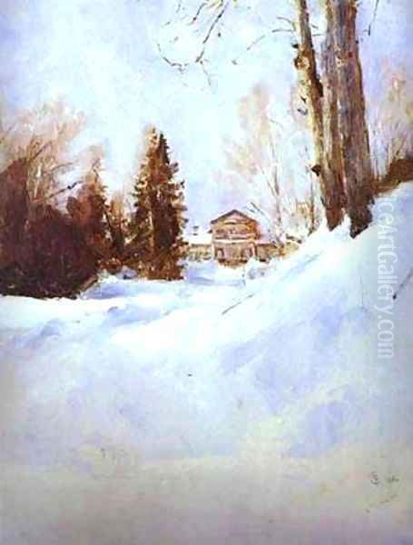 Winter In Abramtsevo The Mansion Study 1886 - view 1