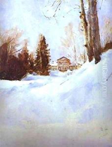 Winter In Abramtsevo The Mansion Study 1886 Winter In Abramtsevo The Mansion Study 1886
