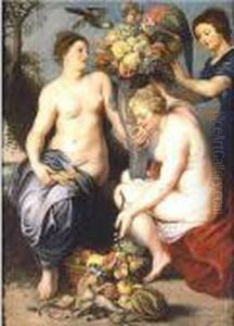 Nymphs Filling The Horn Of Plenty by (studio of) Rubens, Peter Paul