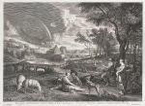 Peasants Merry Making In An Extensive Landscape With Rainbow In The Distance by (studio of) Rubens, Peter Paul