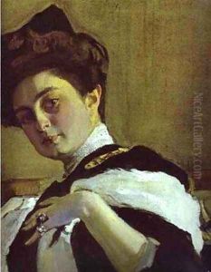 Portrait Of Henrietta Girshman Detail 1907 Portrait Of Henrietta Girshman Detail 1907