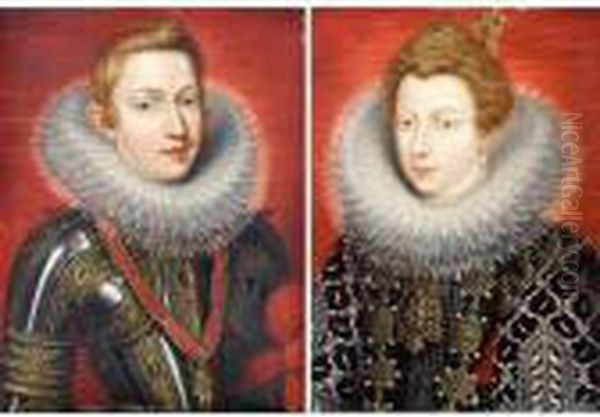 A Portraits Of Phillip Iii Of Spain And His Wife Margaret Of Austria - view 1