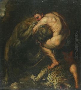 Hercules And The Nemean Lion by (studio of) Rubens, Peter Paul