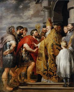 Saint Ambrose And The Emperor Theodosius