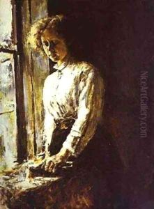 By The Window Portrait Of Olga Trubnikova 1886