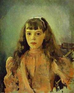 Portrait Of Grand Duchess Olga Alexandrovna Study 1893 by Valentin Aleksandrovich Serov