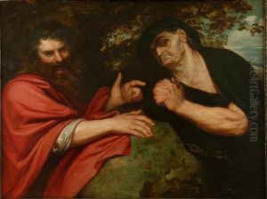 Democritus And Heraclitus by (studio of) Rubens, Peter Paul