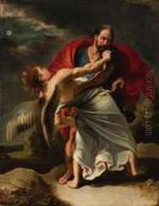 Jacob Wrestling With The Angel by (studio of) Rubens, Peter Paul