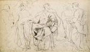 Saint Gregory The Great And Saint Domitilla (recto); An Entombment(verso) by (studio of) Rubens, Peter Paul