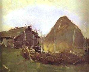 Haystack 1901 by Valentin Aleksandrovich Serov