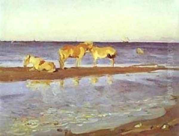 Horses On A Shore 1905 - view 1