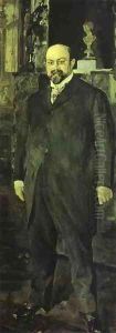 Portrait Of Mikhail Abramovich Morozov 1902 by Valentin Aleksandrovich Serov