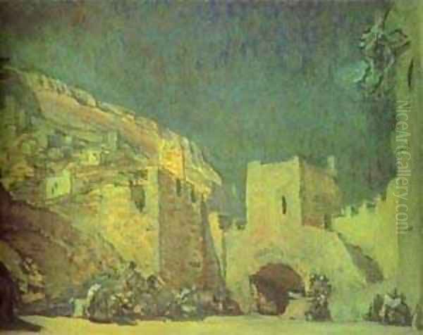 Set Design For The Opera Judith By Alexander Serov 1907 - view 1