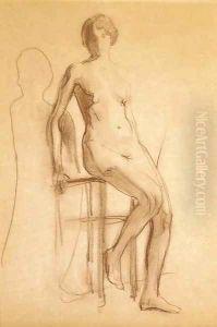 Study of a Nude by Valentin Aleksandrovich Serov
