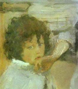 The Children (Sasha Serov) Detail 1899 by Valentin Aleksandrovich Serov