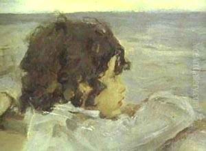The Children (Yura Serov) Detail 1899 by Valentin Aleksandrovich Serov