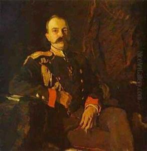 Portrait Of Grand Duke Georgy Mikhailovich 1901 by Valentin Aleksandrovich Serov