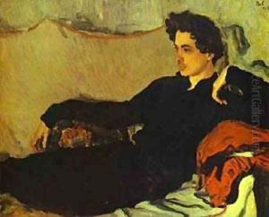 Portrait Of Nikolay Pozniakov 1908 by Valentin Aleksandrovich Serov