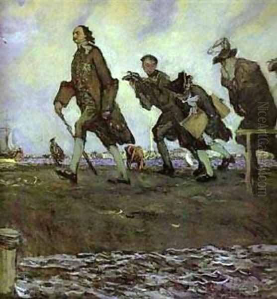 Peter The Great Detail 1907 by Valentin Aleksandrovich Serov