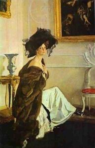 Portrait Of Princess Olga Orlova 1911 by Valentin Aleksandrovich Serov