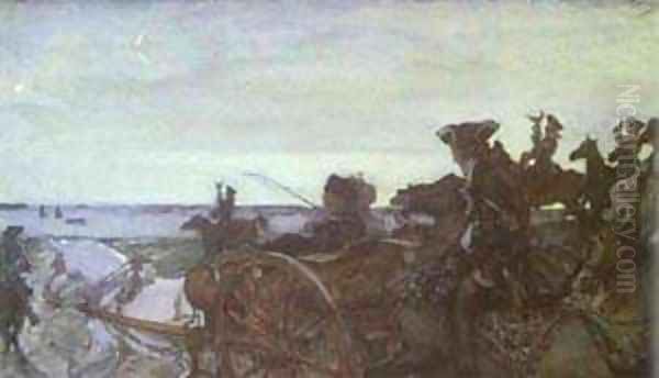 Rinsing Linen On The River 1902 - view 1