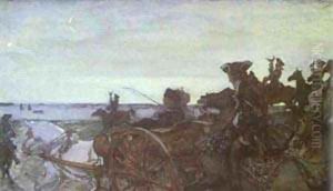 Rinsing Linen On The River 1902