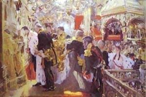 Coronation Of The Emperor Nicholas II In The Uspensky Cathedral 1896