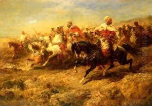 Arabian Horseman by Adolf Schreyer