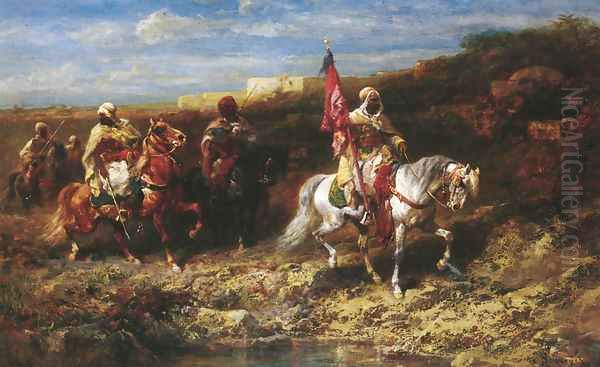 Arab Horseman In A Landscape - view 1