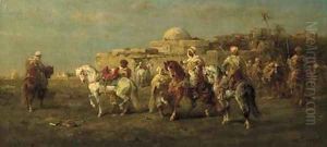 Arab Horsemen 2 by Adolf Schreyer