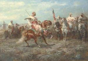 The Scout's Report by Adolf Schreyer