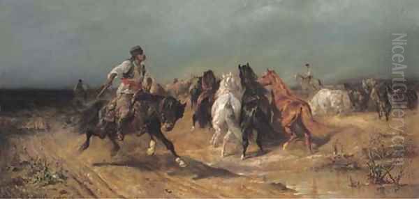 Fording a river - view 1