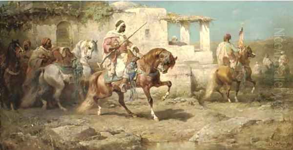 Arabs setting off for battle - view 1