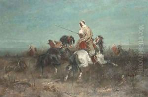 The Retreat by Adolf Schreyer