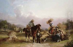 Harvesters Greeting Two Travellers