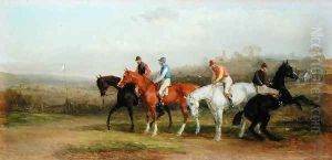 Steeplechasing At the Start by William Joseph Shayer